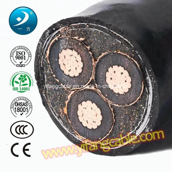 Chine 
                                 Les câbles électriques souterrains Yifang MV de l'énergie en plein air - kv 6.35/11BS6622 3 coeurs x 35~400mm2 Cu/XLPE/swa/PVC                              fabrication et fournisseur