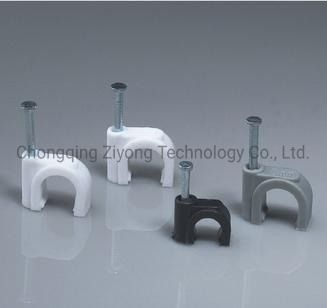 
                Customized PE ABC Cable Connector Nail Square Plastic Clamp Wire Clip with ISO
            
