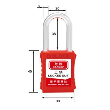 
                Lock-Dk01 Steel Shackle Loto Safety Padlock Lockout
            