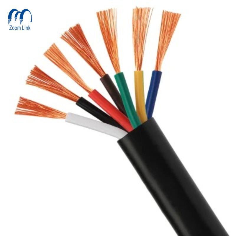
                Câble flexible 4 Core 5 Core 6 gaine en PVC de base sur le fil électrique
            