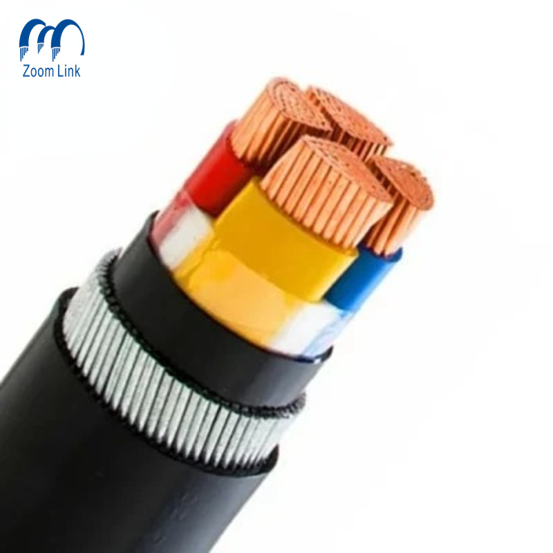 
                Câble d′alimentation basse tension Conducteur en cuivre du fil en acier de câble en polyéthylène réticulé souterrain
            