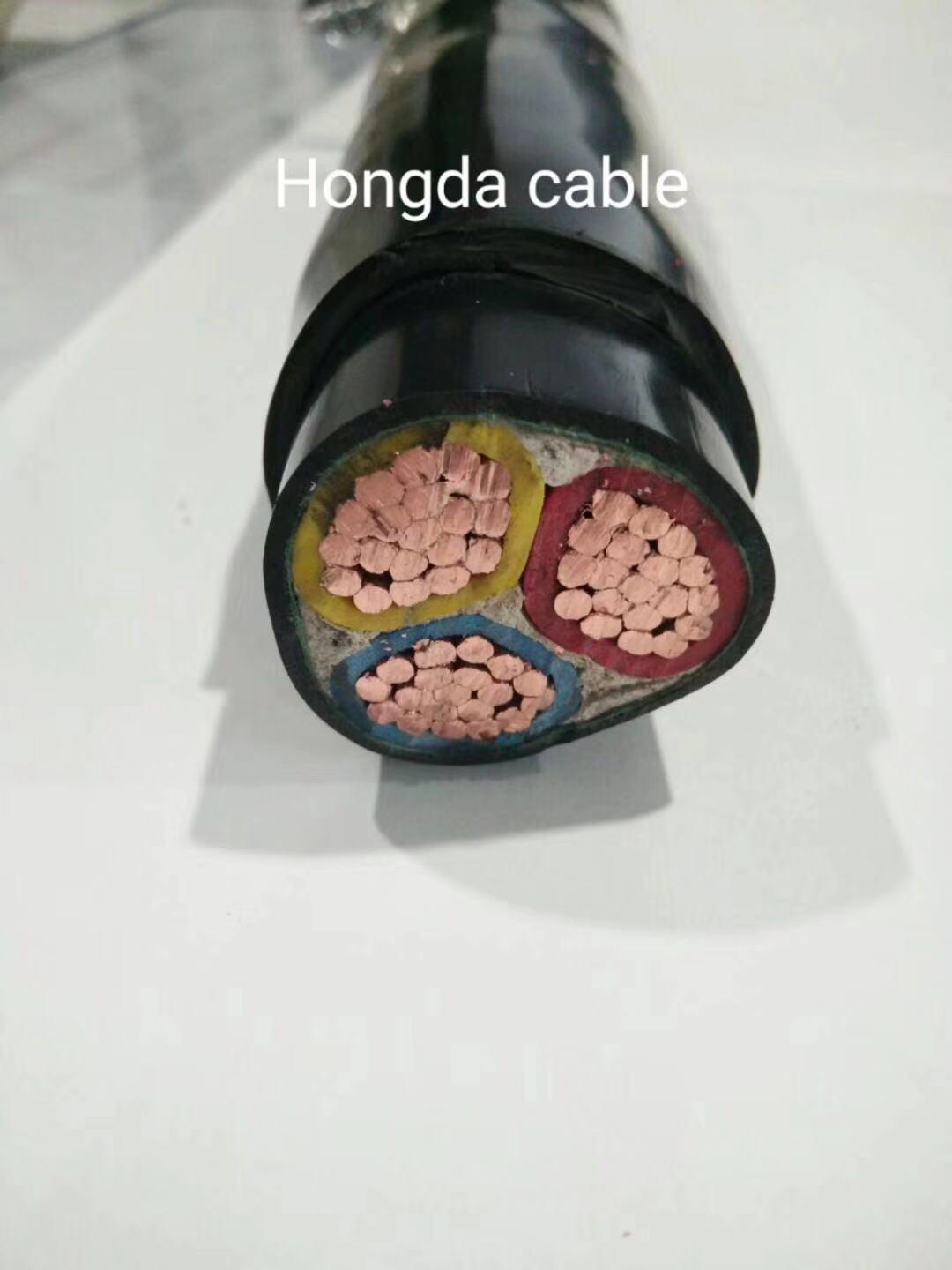 
                0.6/1kv 3c 120 mm2 isolant en PVC Nyy câble Câble Câble électrique
            