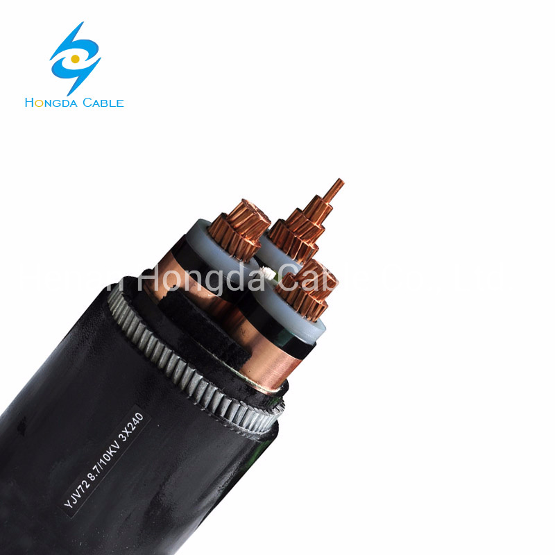 
                24kv 33kv de 3 núcleos de alambre de cobre protegido se proyectó el cable de alimentación
            