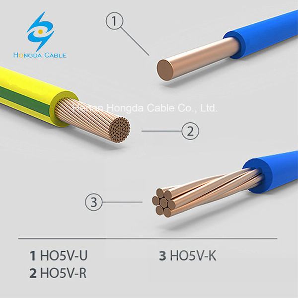 Chine 
                                 certificat CE de cuivre isolés en PVC H05V-U H05V-R H05V-K Câble métallique                              fabrication et fournisseur