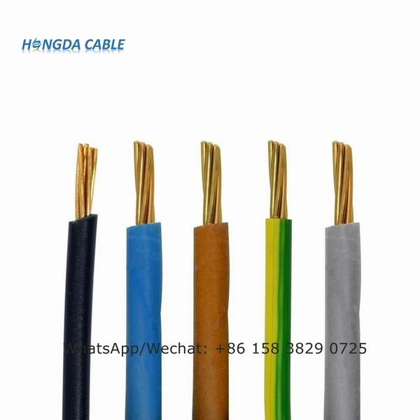 
                                 Conductor de cobre de aislamiento de PVC de núcleo único y cables eléctricos 1.0, 1.5, 2.5, 4, 6mm2                            