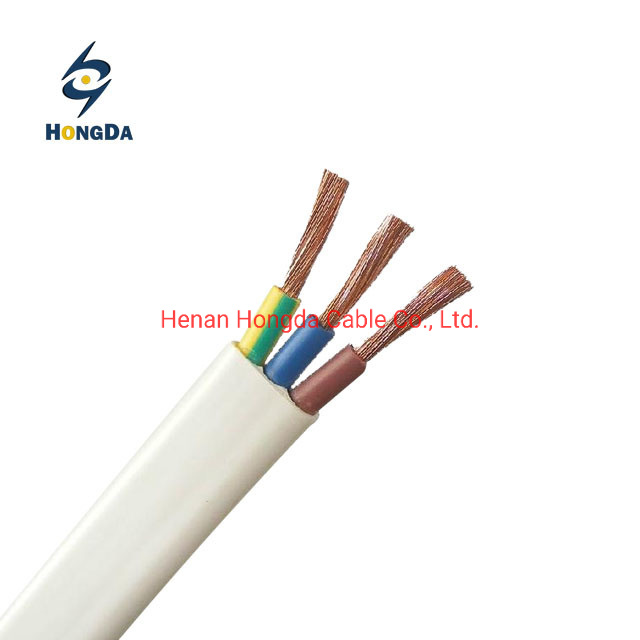 
                Câble plat en cuivre du fil électrique H05VV-F H05VV2-F 4mm 2,5 mm
            