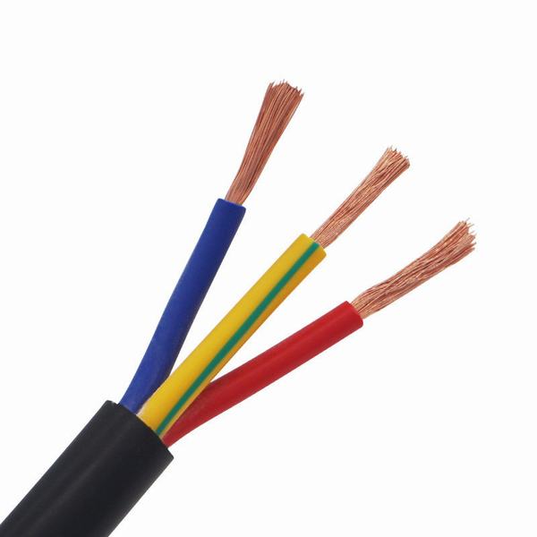 China 
                                 Venta caliente de color negro/amarillo de 3 núcleos de Rvv Cable eléctrico flexible                              fabricante y proveedor