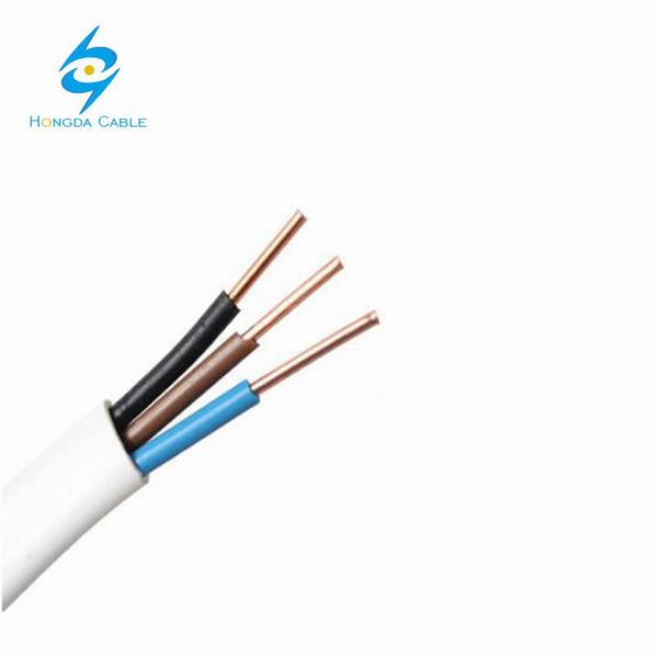 
                                 Rvv 3Fil central (P/N/g) de 1,5mm, 2,5 mm2/fils de câbles électriques isolés de PVC                            