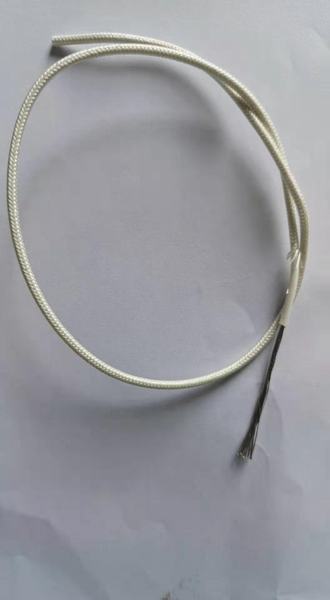 China 
                        Silicone Insulated Glass Fiber Braided High Temperature Cable 1.0mm Flexible Tinned Cooper Core White and Red Uesd in Microwave
                      manufacture and supplier