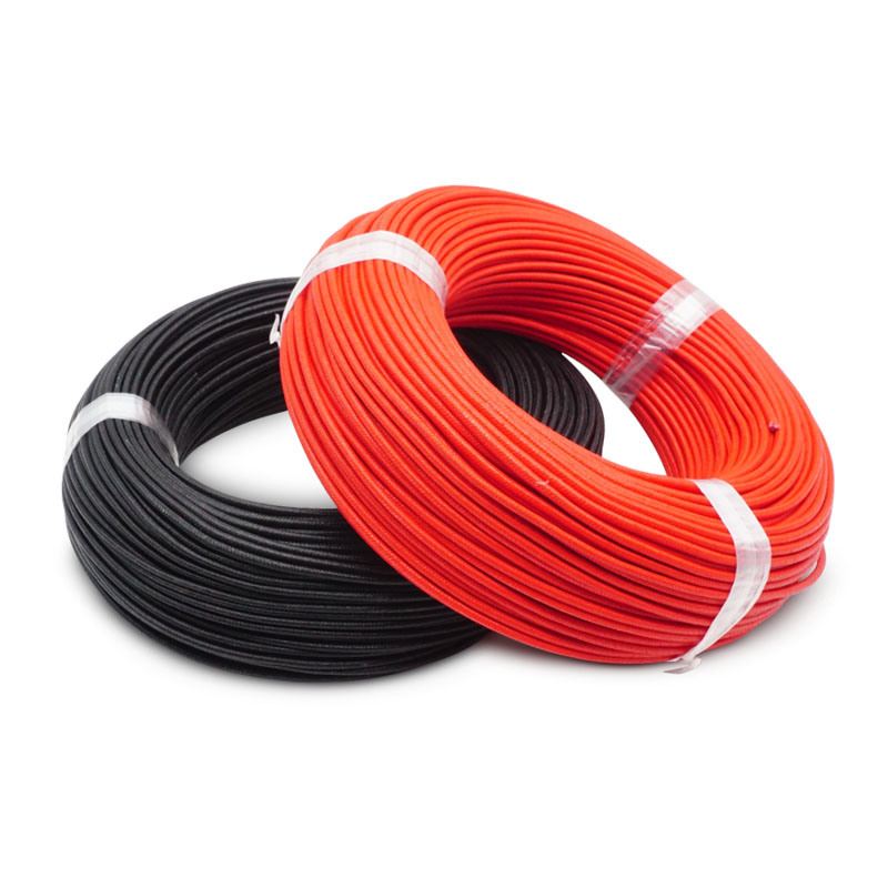 
                L′isolation silicone tressé en fibre de verre câble résistant au feu 1.0mm 32/0.2mm, rouge et de couleur Yellol
            