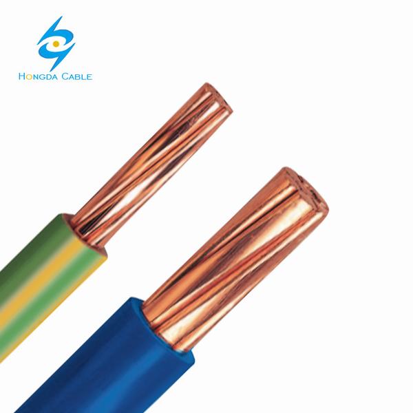 China 
                                 Amarelo Verde com núcleo de cobre com isolamento de PVC 50 mm2 cabo de massa de núcleo único                              fabricação e fornecedor