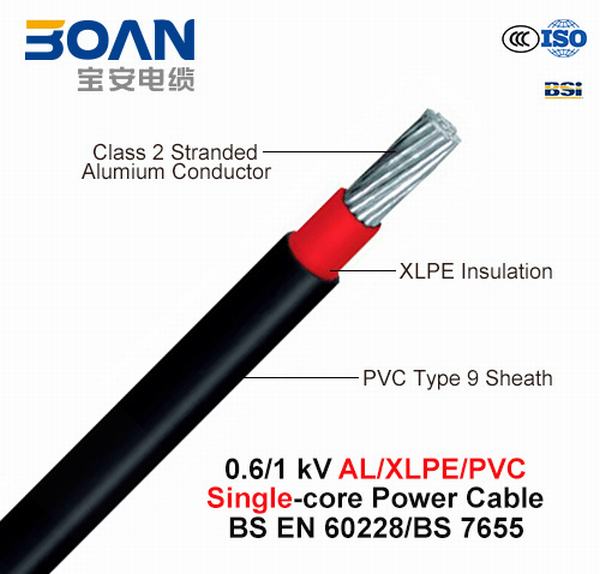 Chine 
                                 0.6/1kv, aluminium/isolation XLPE/PVC, le câble électrique                              fabrication et fournisseur