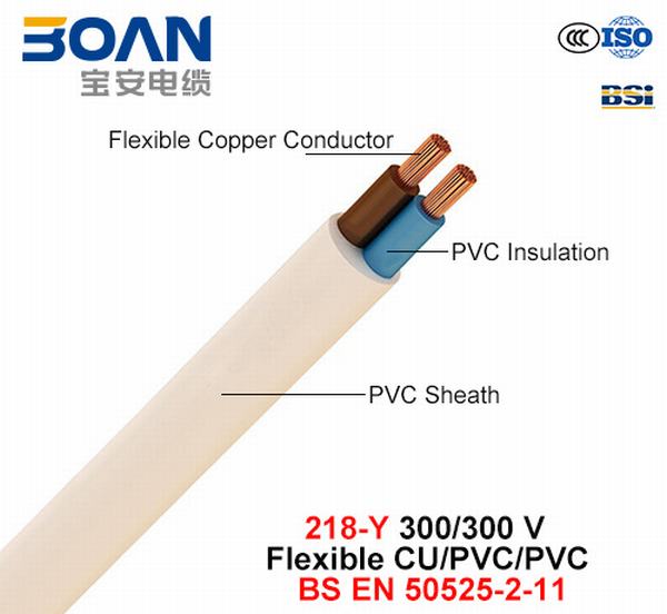 Chine 
                                 218-Y, fil électrique, 300/300 V, souple Cu/PVC/PVC (BS EN 50525-2-11)                              fabrication et fournisseur