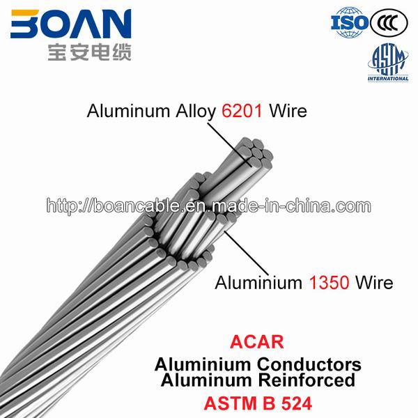 
                                 Acar, conductor de Aluminio El aluminio reforzado (ASTM B 524)                            