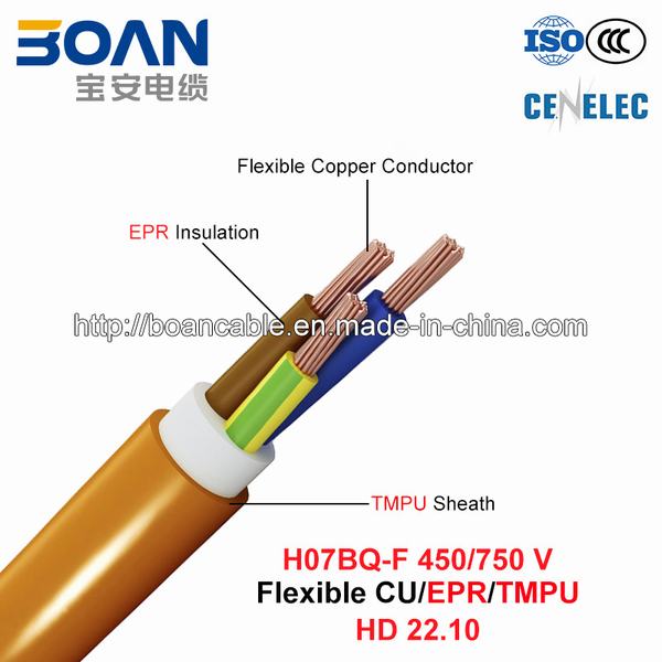 
                                 H07bq-F, Gummikabel, 450/750 V, flexibles Cu/Epr/Tmpu (HD22.10)                            