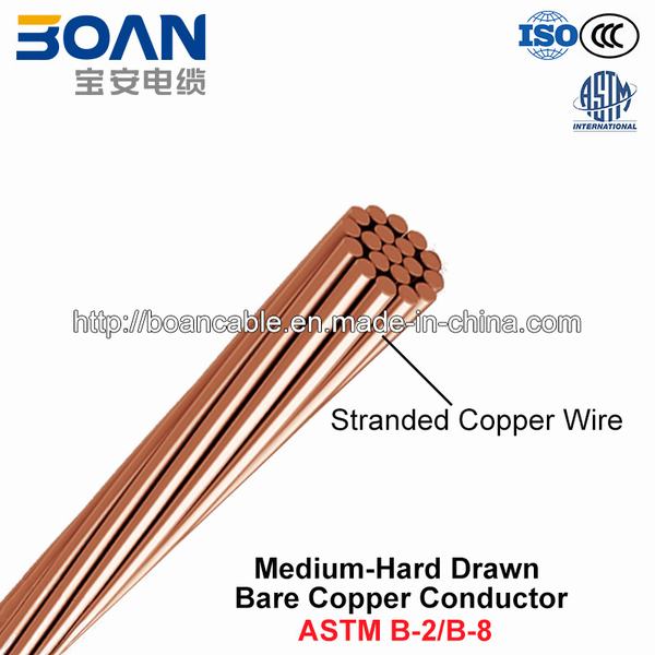 China 
                        Mhdbc, Medium-Hard Drawn Bare Copper Conductor (ASTM B2/B8)
                      manufacture and supplier