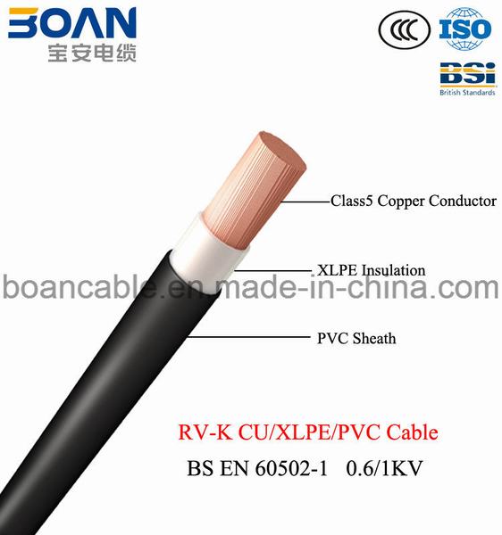
                                 RV-K, Cu/XLPE/PVC кабель, 0.6/1КВ, BS EN 60502-1                            