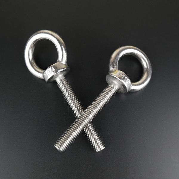 China Wholesale Galvanized Long Round Ring Stainless Steel Screw Eye Bolt and Nut