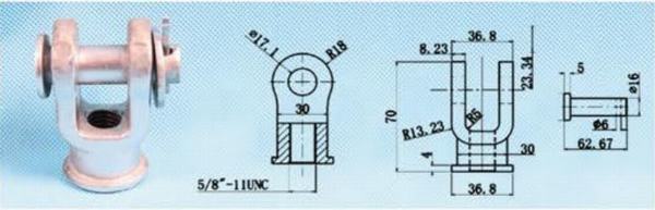 
                                 Steckschlüssel-Verlängerungsverbindungen Gute Qualität Stahl Eisen Obenliegende Leistung Gabelkopf Für Leitungsanschluss, Verlängerungsstange                            