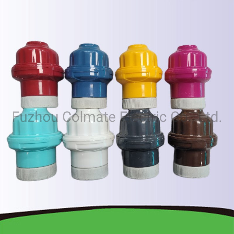 China 
                        E27 Porcelain Lamp Socket with Plastic Cap Ceramic Lamp Base Lampholder E27 Lamp Holder
                     supplier