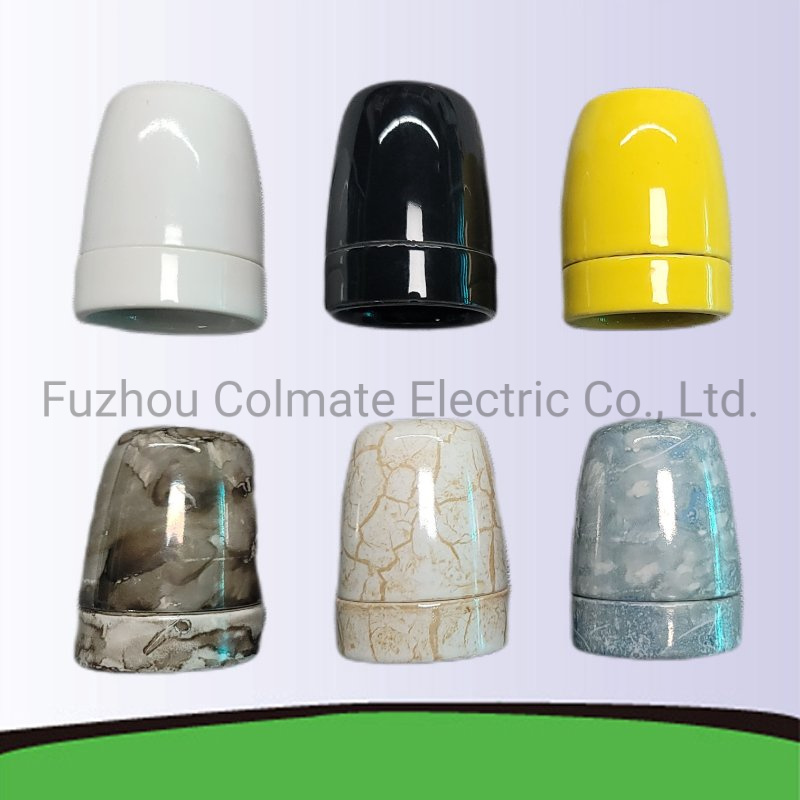 China 
                        E27 Vintage Lamp Holder Colorful Glazed Lamp Base Lamp Socket Lampholder E14 E26 E27 Lamp Holder European
                     supplier