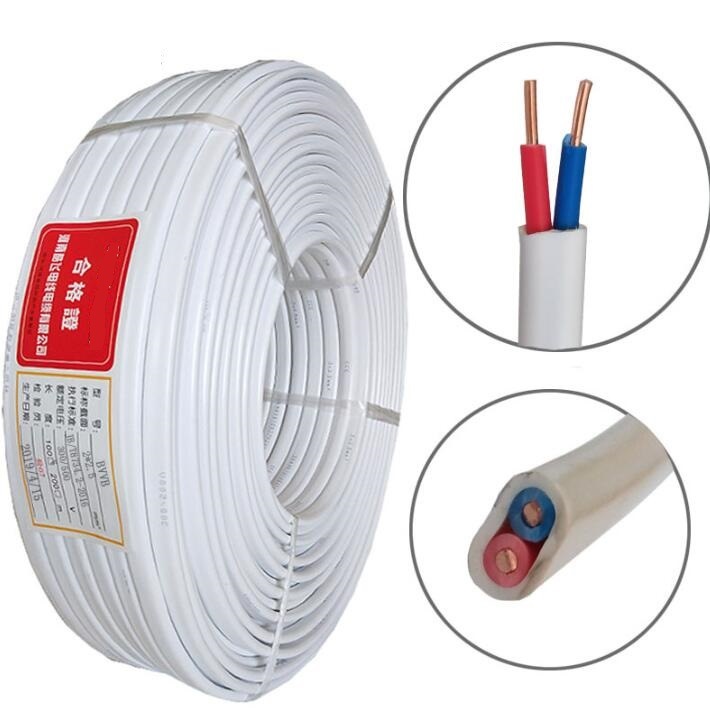 BVVB 1.5/2.5/4/6mm² 450/750V 2/3 Core Home Improvement Special Copper Core Flat Sheathed Wire