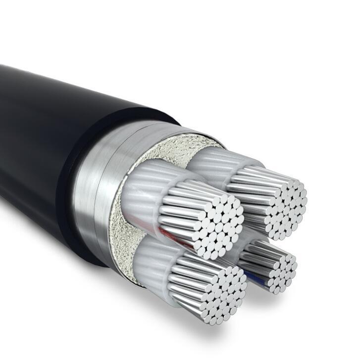 Yjlv22 0.6/1kv 2-5 Cores 16-400mm² Armored Buried Aluminum Core Power Cable XLPE Insulated