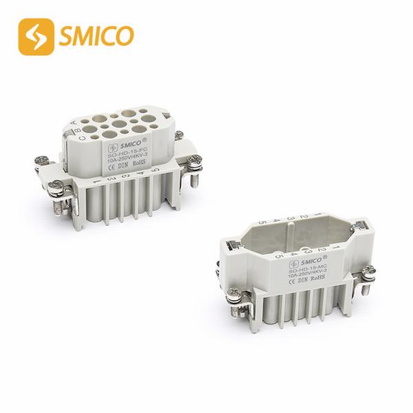 HD-015-Mc/FC Surface Mounting Crimp Terminal 15 Pin Male Female Similar Harting Heavy-Duty Connector