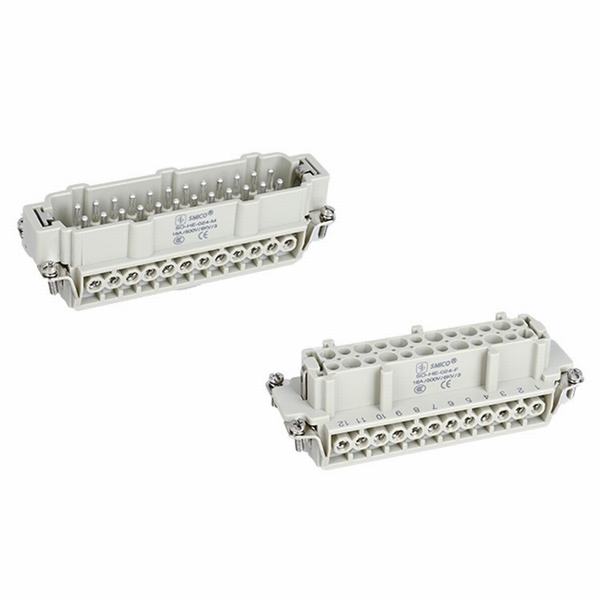 China 
                        HE Rectangular 24 Pins Heavy Duty Industrial Connector He-024-M/F
                      manufacture and supplier