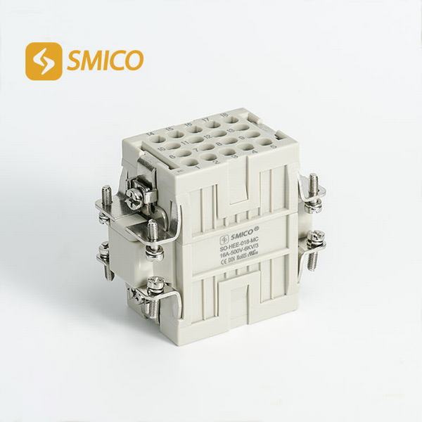 China 
                        HEE-018-MC/FC Copper Alloy Material 16A 500V 18 Pins Heavy Duty Connector
                      manufacture and supplier