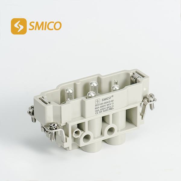 HK-004/2-M 80A Large Current Overloaded Male Female Heavy Duty Connector 4+2 Pin