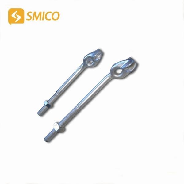 Power Fitting Hot DIP Forged Steel Ball End Hook, Pigtail Bolt