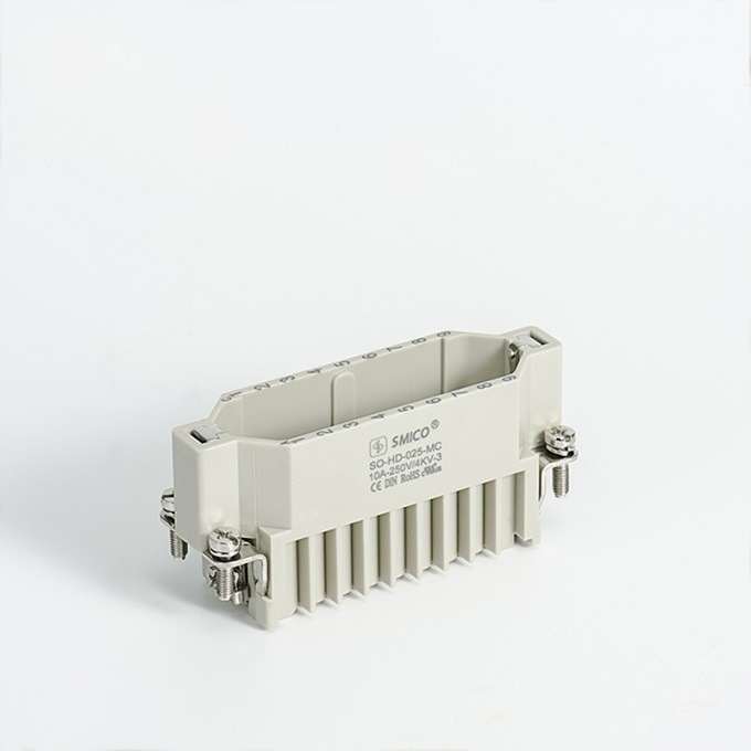 
                                 Rechteckige Steckverbinder der Serie Smico HD für hohe Beanspruchung, Stifteinsatz HD-025-Mc 25-Polig, 09210253001 Kabelsteckdose                            