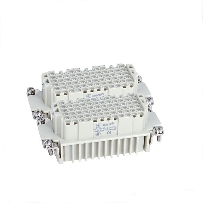 China 
                        Smico HDD Series Heavy Duty Connector HDD-144-FC Female Insert 250V 10A 144pins Rectangular Power Crimp Terminal Industrial Plug Socket
                      manufacture and supplier