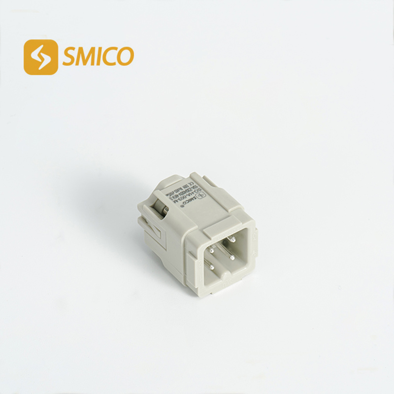 
                                 Smico Serie Ha rechteckiger Steckverbinder für hohe Beanspruchung, so-Ha-003-M, Stifteinsatz 3pin 10A Schraubklemme                            