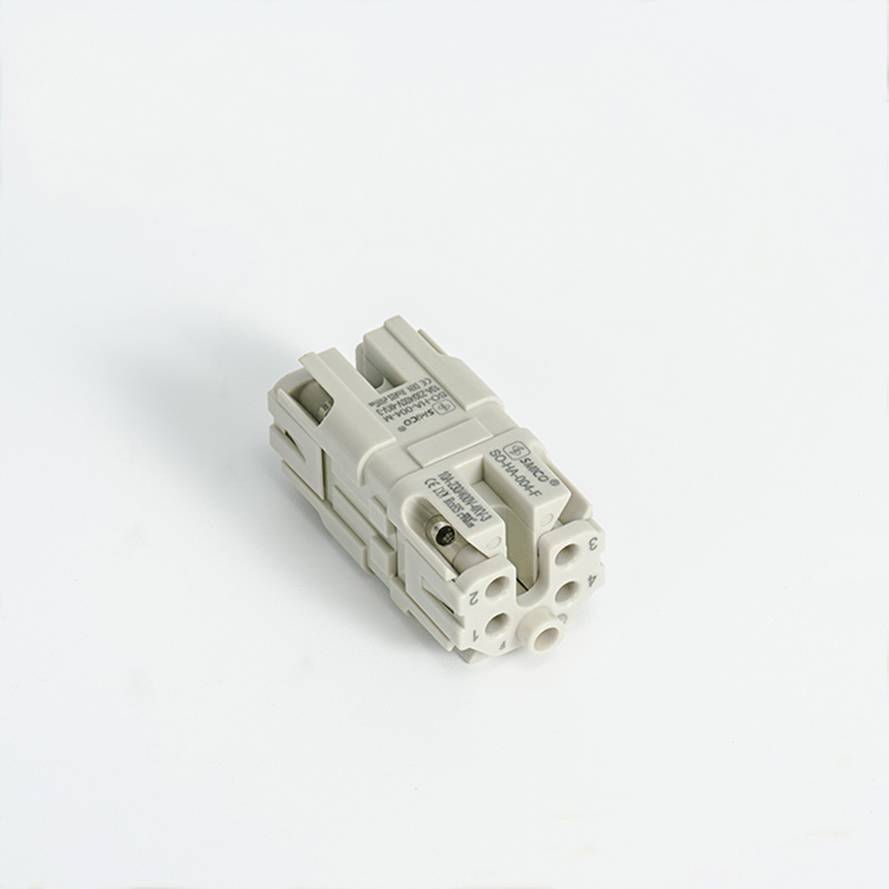 
                        Smico Heavy Duty Connectors So-Ha-004-M 4 Pins 10A Male Insert Harting Similar Rectangular Terminal Connector
                    