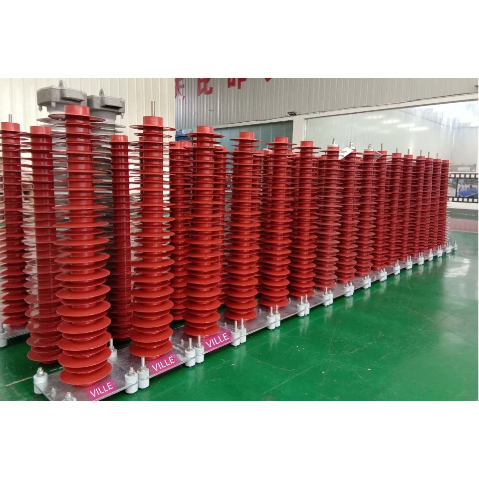 China 
                Supressor de sobretensão tipo estação Lightning de 60 kv de polímero de óxido metálico, classe 3
              fabricação e fornecedor
