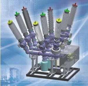 
                Interruttore automatico ad alta tensione composto isolato a gas SF6 da 126 kv
            