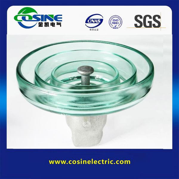 70kn 100kn Anti-Pollution Disc Glass Insulator with Zinc-Sleeve