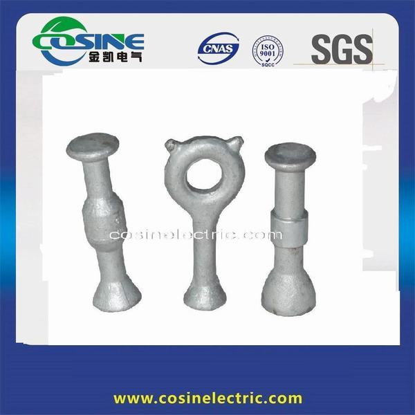 Ceramic Glass Suspension Insulator End Fitting Ball Pin with Zinc Sleeve