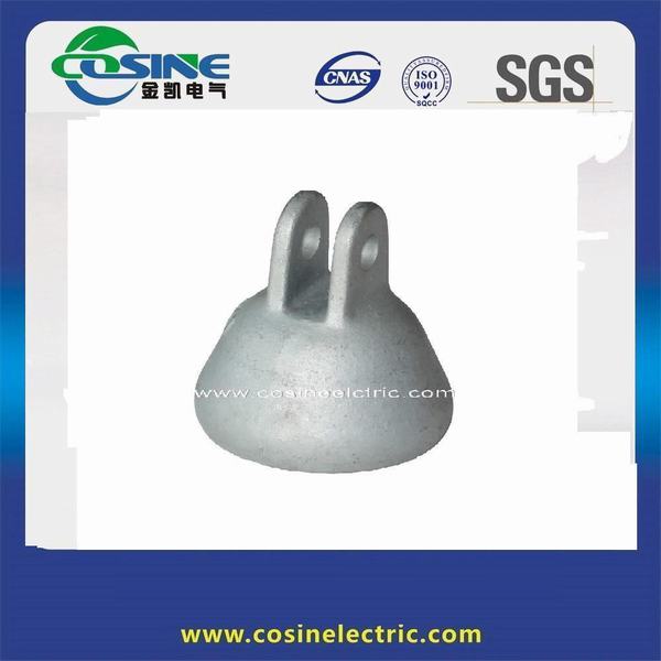 
                                 Raccordo superiore isolatore in ceramica/porcellana con sospensione a disco - tappo (70 kN 35 kv)                            