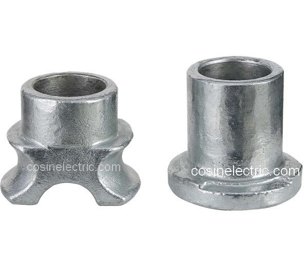 Galvanized Steel Base/Flange, Pin and Post Polymer Insulator End Fitting