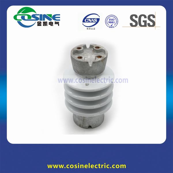 
                                 Isolatore a perno in ceramica porcellana IEC C4-125 con raccordo a flangia                            