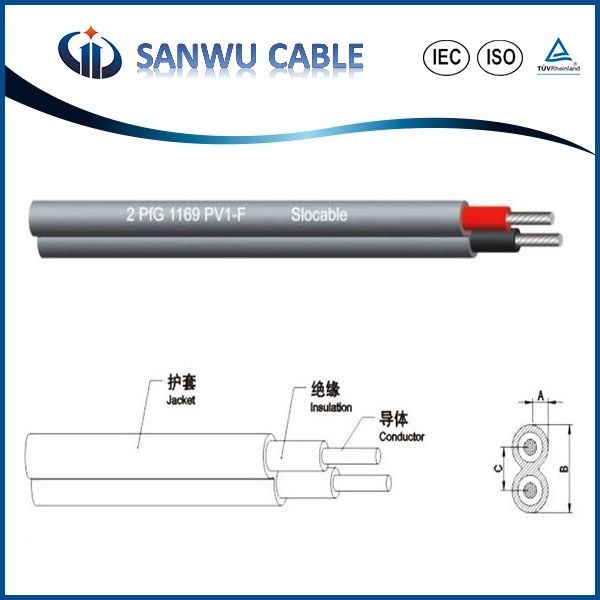 
                PV1-F 2,5mm2 1X4mm2 6mm2 10mm2 16mm2 simple conducteur résistant aux UV Câble solaire CC câble PV
            