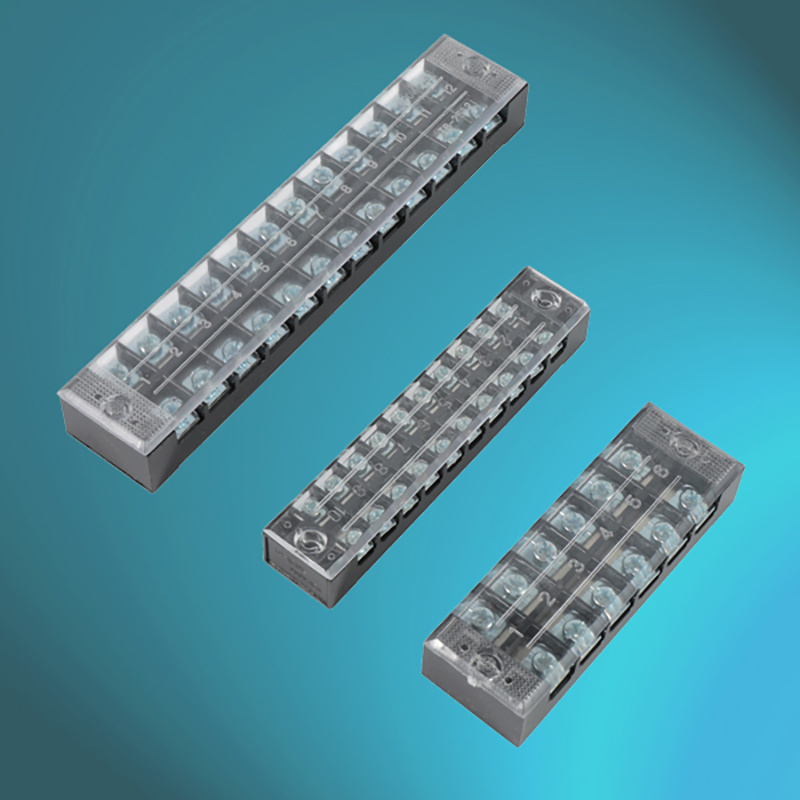 12 Position Dual Row Terminal Block Strip with Protective Cover