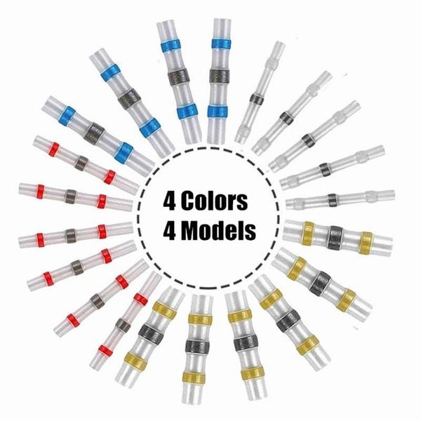 4 Colors White Red Blue Yellow IP68 Heat Shrink Solder Seal Connectors