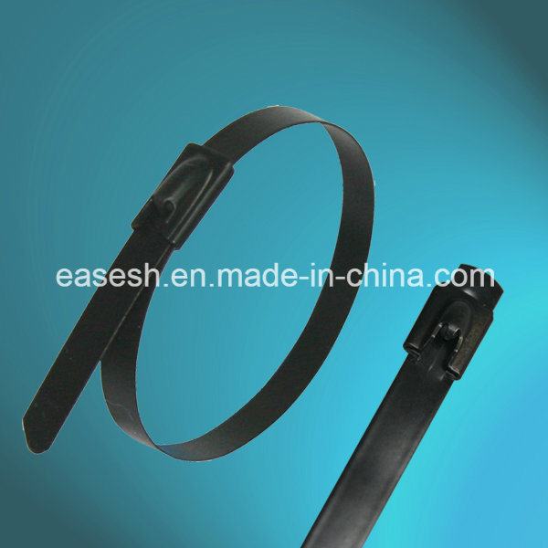China 
                                 Kugelverriegelende, vollständig beschichtete Edelstahl-Kabelbinder mit UL                              Herstellung und Lieferant