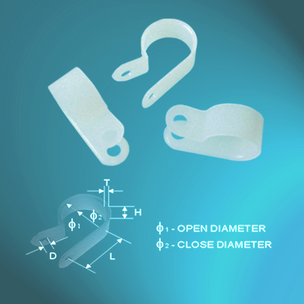 China 
                Europe Standard R Type Wire Clips Cable Holder Nylon Cable Clamps
              manufacture and supplier