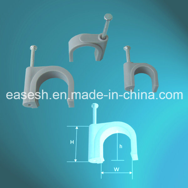 Europe Standard Round Circle Square PE Nail Cable Clips with ISO9001