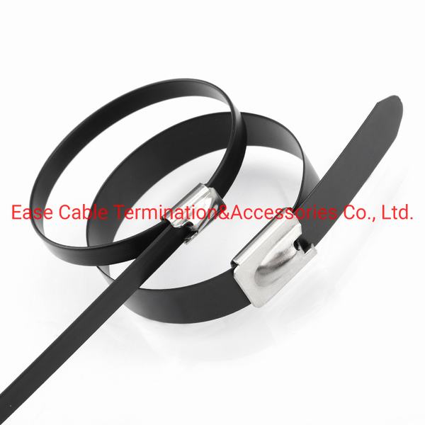 High Quality PVC Epoxy Polyester Coated Ss Cable Ties with UL Ce ISO